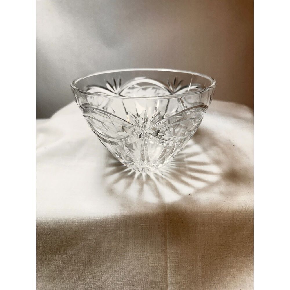 Gorham Crystal O'Rourke Candy Dish‎ Bowl  4" Tall X 5 1/2" Wide